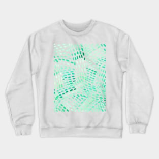 Watercolor dotted lines - mint green Crewneck Sweatshirt